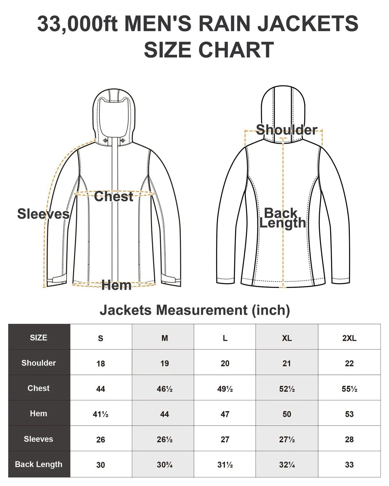 10000mm W/P Index 5000 Level Breathable Men's Stow-away Hood Rain Jacket with 2 Multi Pockets