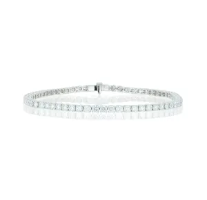 18k White Gold 4 Prong Diamond Tennis Bracelet