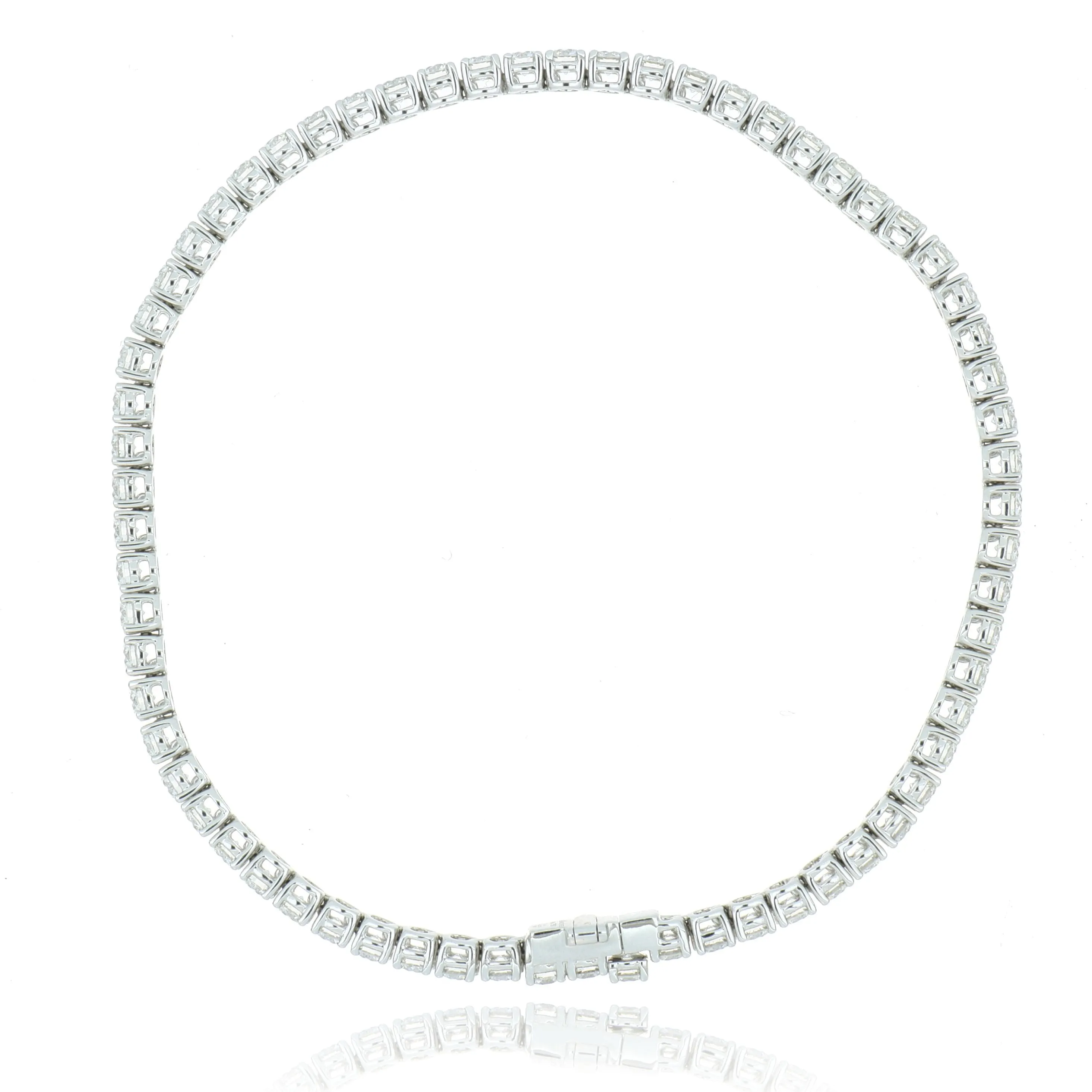 18k White Gold 4 Prong Diamond Tennis Bracelet