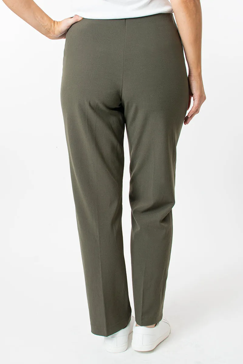 27in Straight leg comfort trousers - Olive