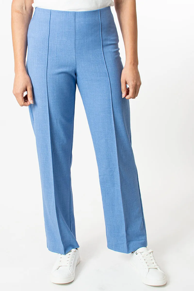 29in Straight leg pull on trouser - Denim Blue