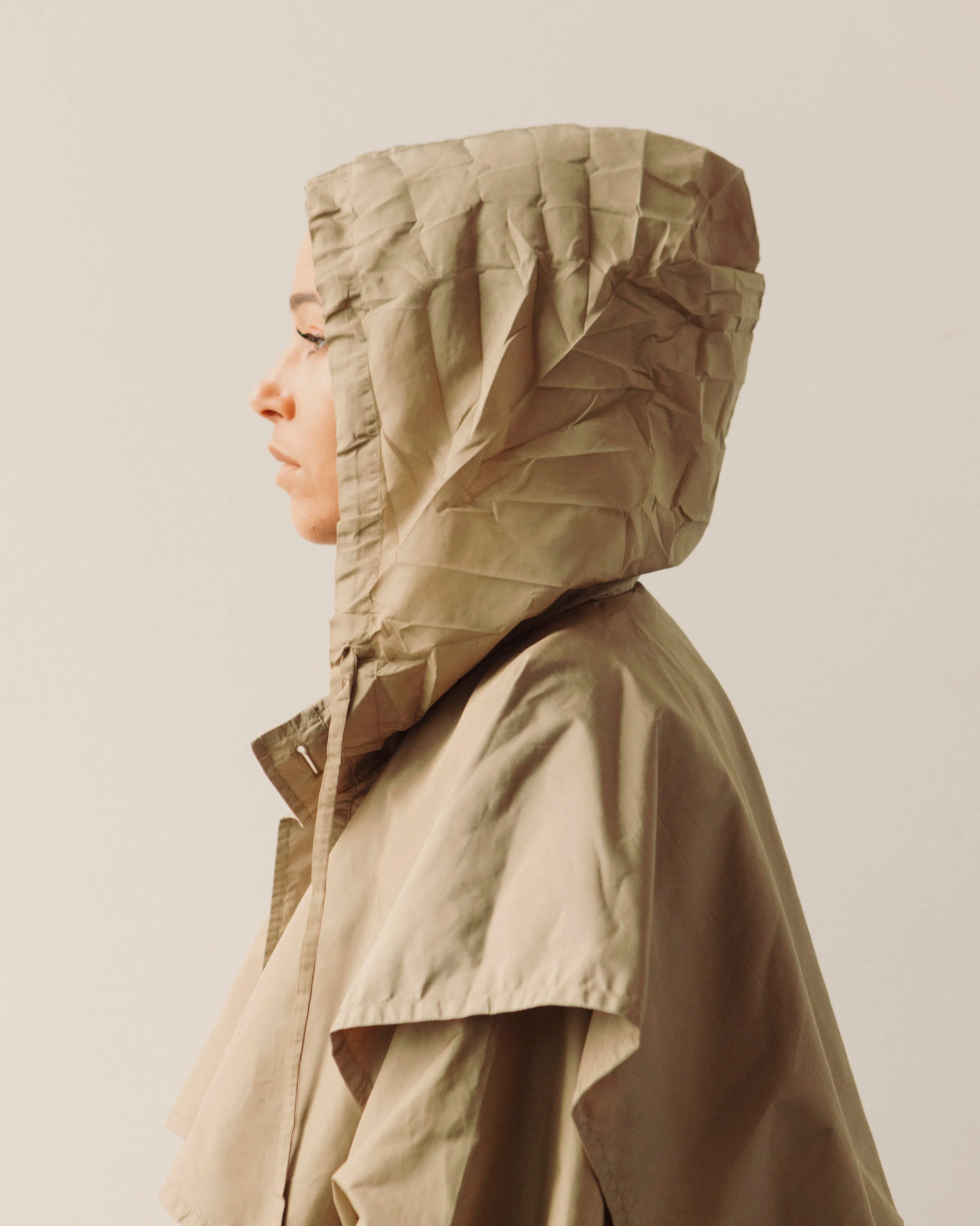 7115 Packable Rain Trench, Pistachio Gray