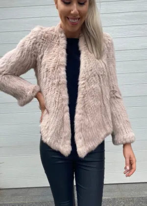 Ada Fur jacket - Light beige