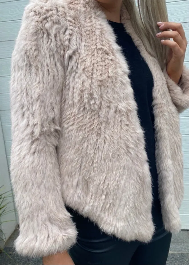 Ada Fur jacket - Light beige