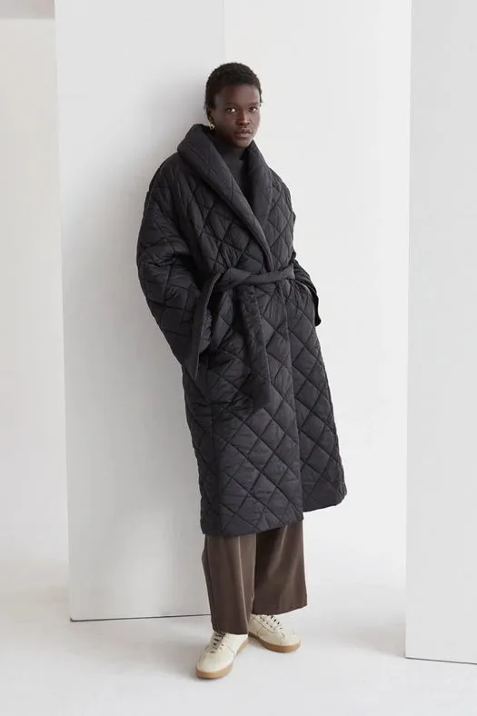 Adeline Quilted Puffer Wrap Coat