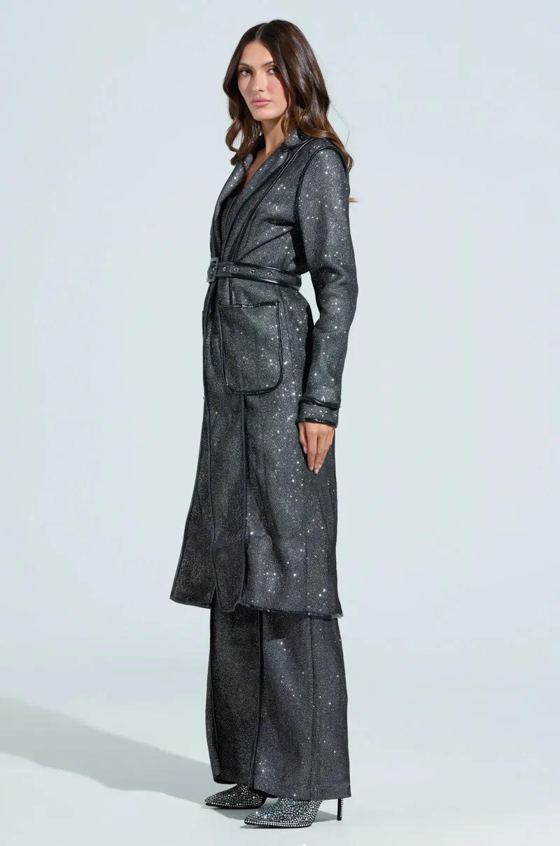 ALIA SPARKLE MESH TRENCH