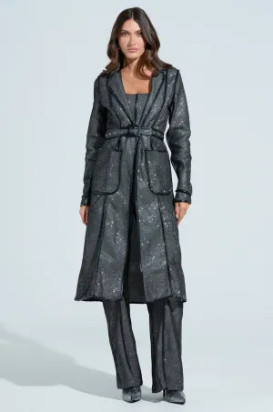 ALIA SPARKLE MESH TRENCH