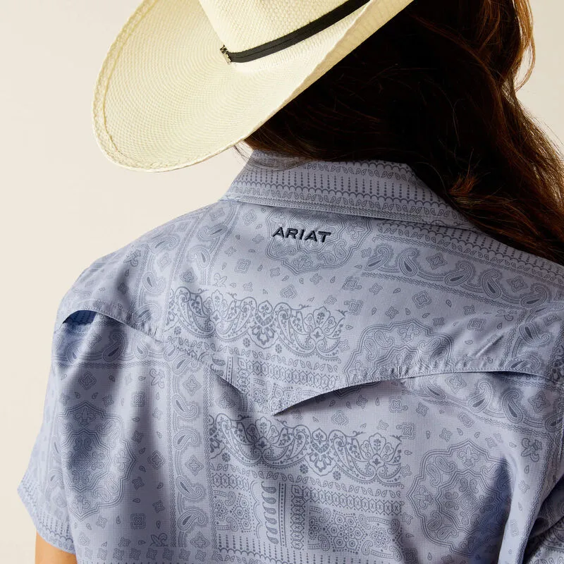 ARIAT LADIES VENTTEK SHORT SLEEVE PAISLEY SHIRT STYLE 10051374