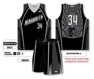 Athletic Knit Custom Sublimated Matching Basketball Uniform Set Design W1104