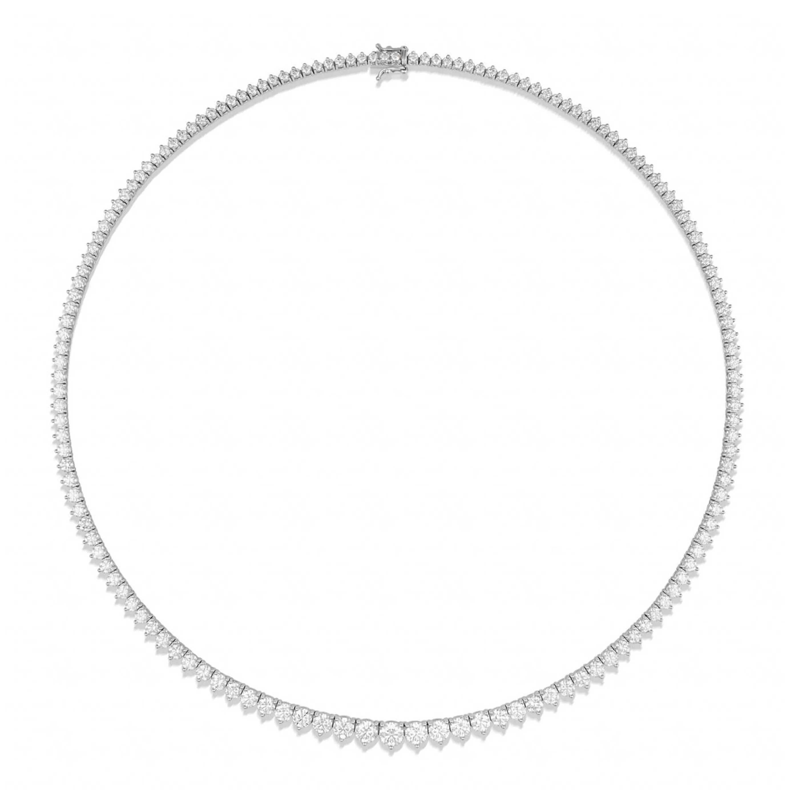 Aura Tennis Necklace 14ct | White Gold