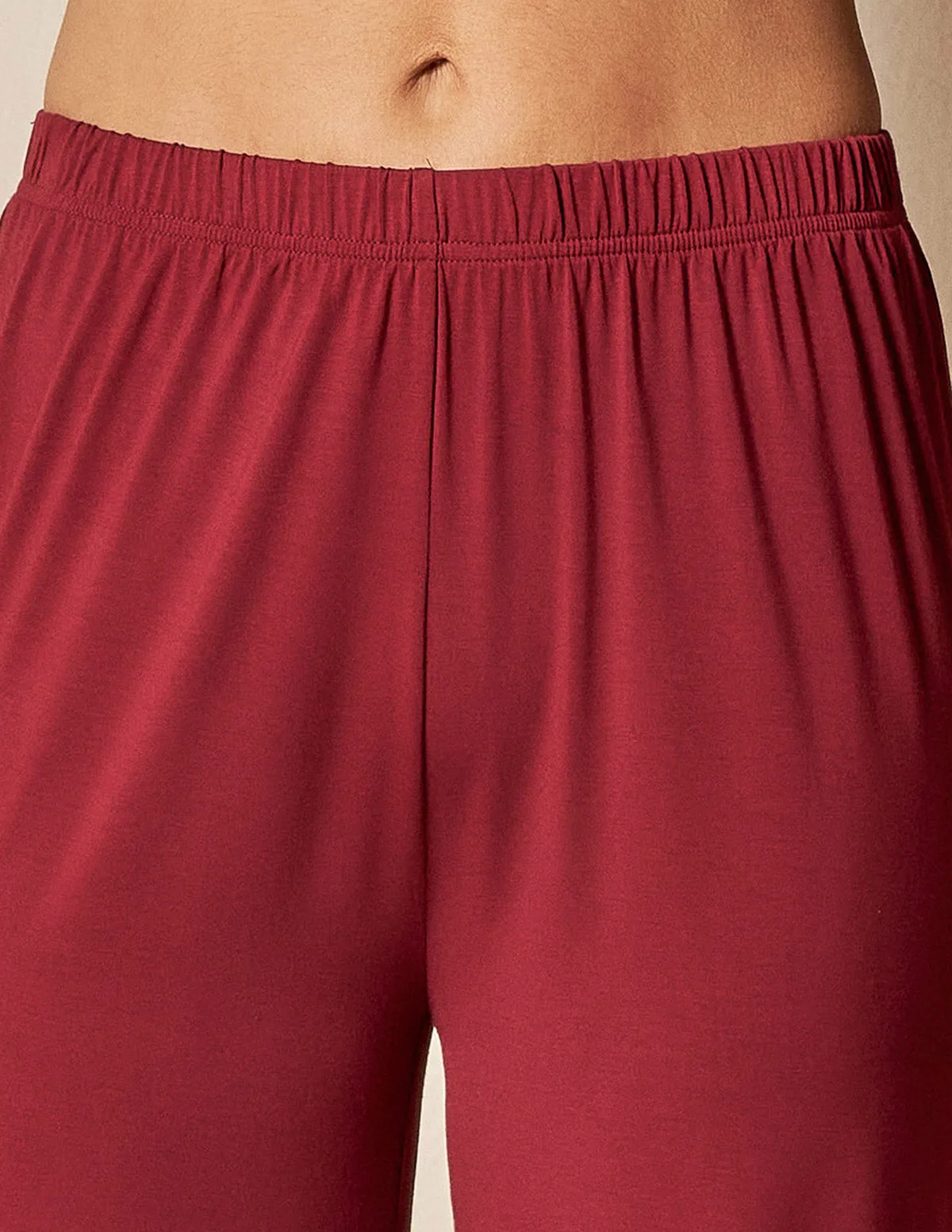 Bamboo Capri Pajama Pants - Burgundy