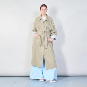 Belted trench coat with contrast cuffs wholesale