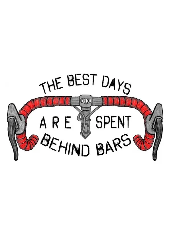 Best Days Behind Bars Long Sleeve T Shirt Navy