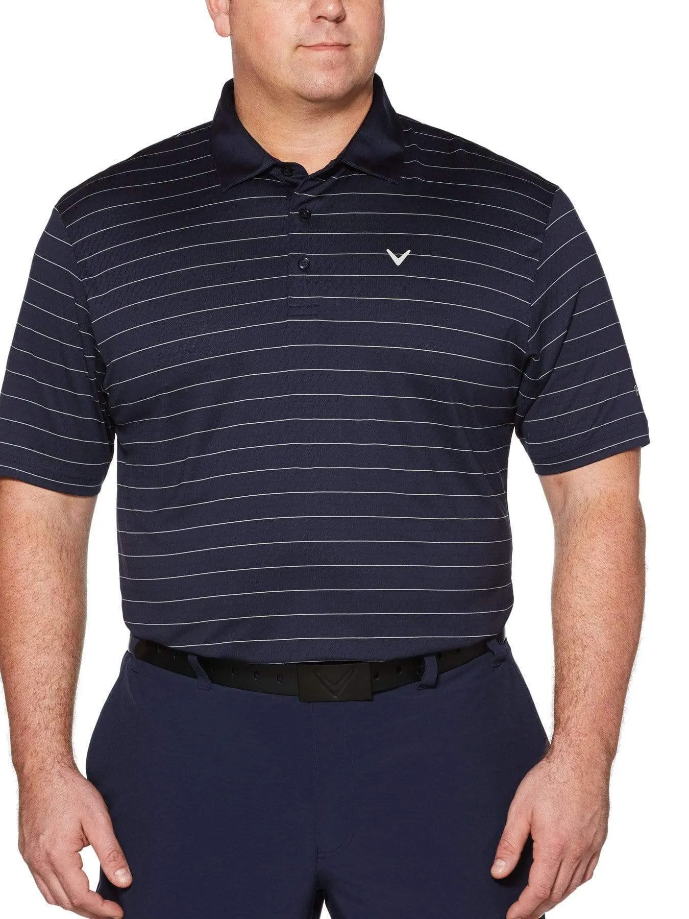 Big & Tall Ventilated Stripe Polo