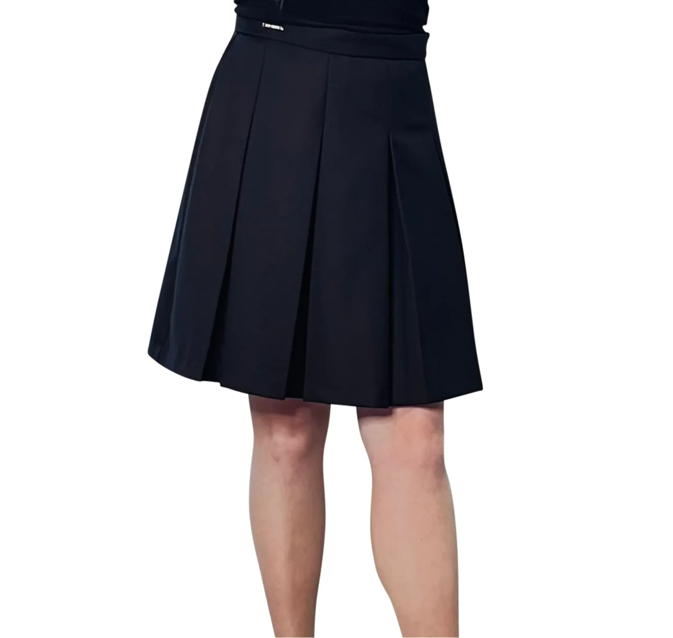 Black Pleated Twill Skirt - Premium Jersey