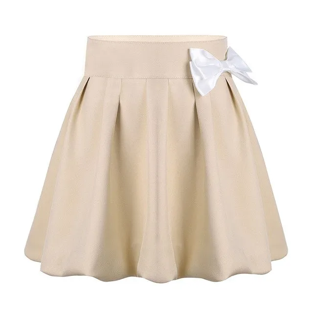 Bow Knot Pleated Skirt