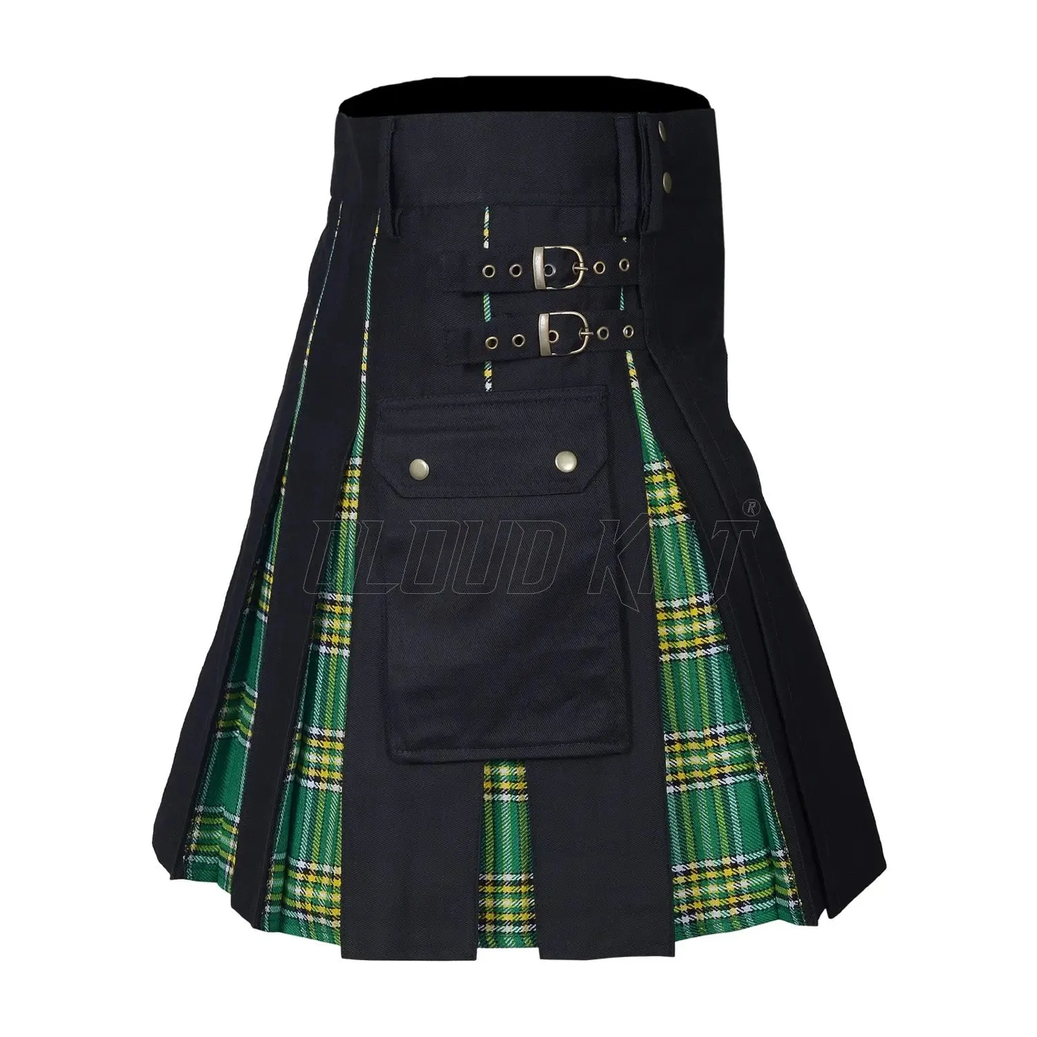 Box Pleated Tartan  Hybrid Irish Heritage Utility Kilt