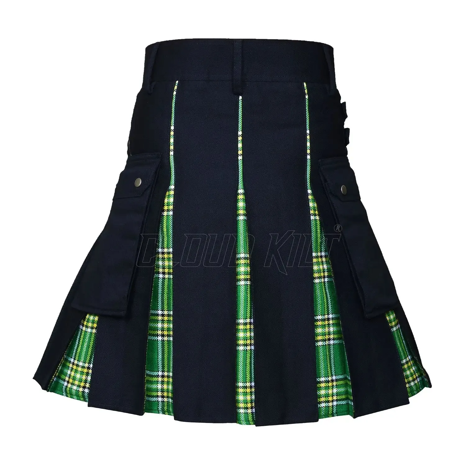 Box Pleated Tartan  Hybrid Irish Heritage Utility Kilt