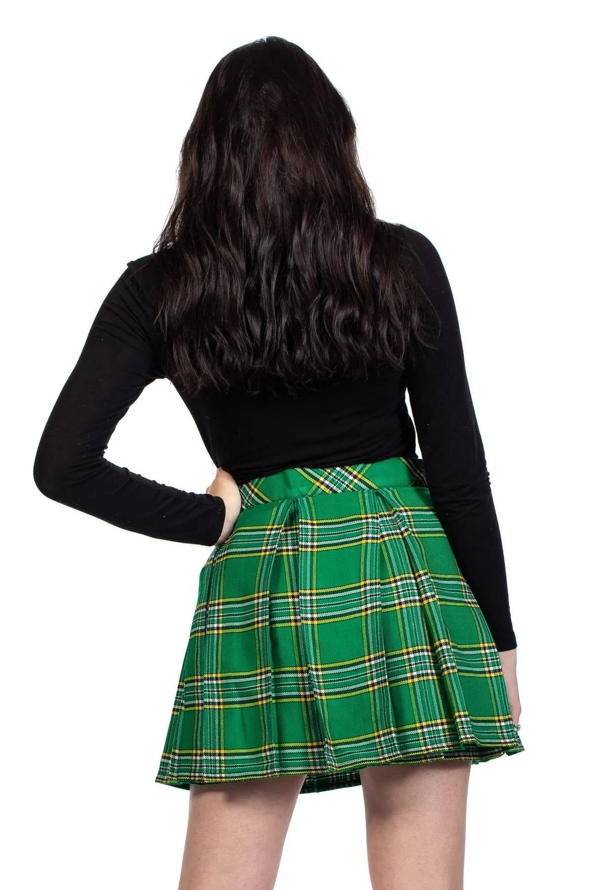 Box Pleated Tartan Skirt