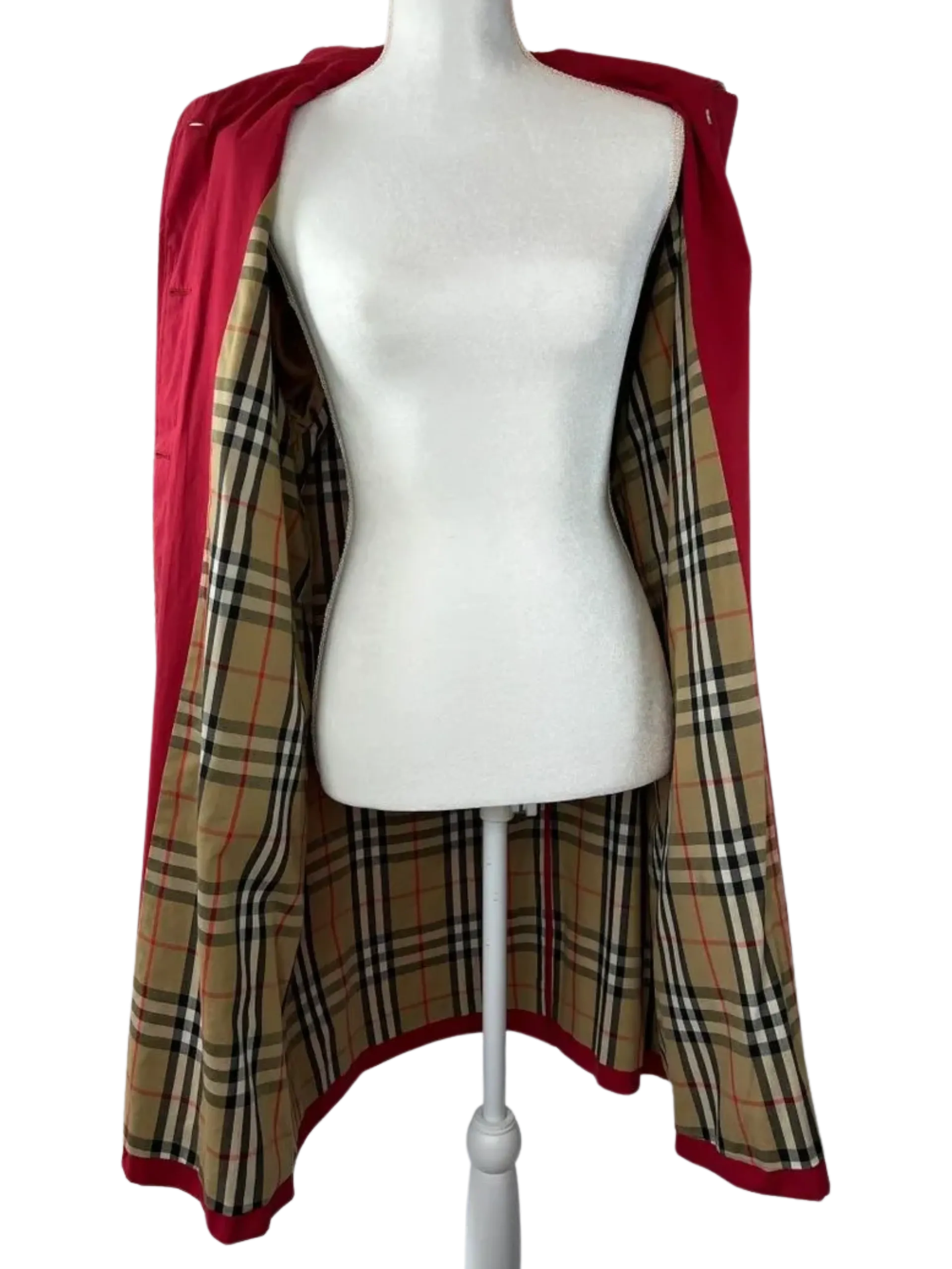 Burberry Nova Check Hooded Trench Coat