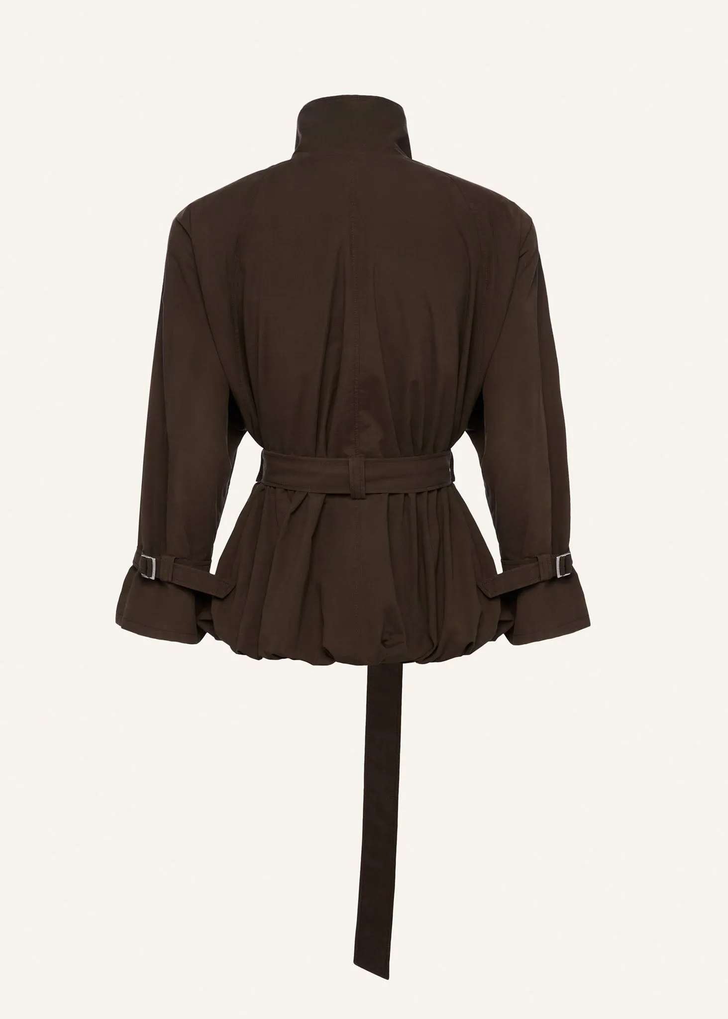 Cotton High Collar Trench Jacket