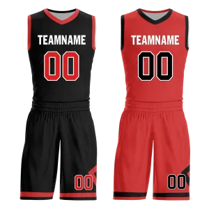 Custom Black White Classic Style Reversible Basketball Uniform Personalized Ordinary BBJR-D017006