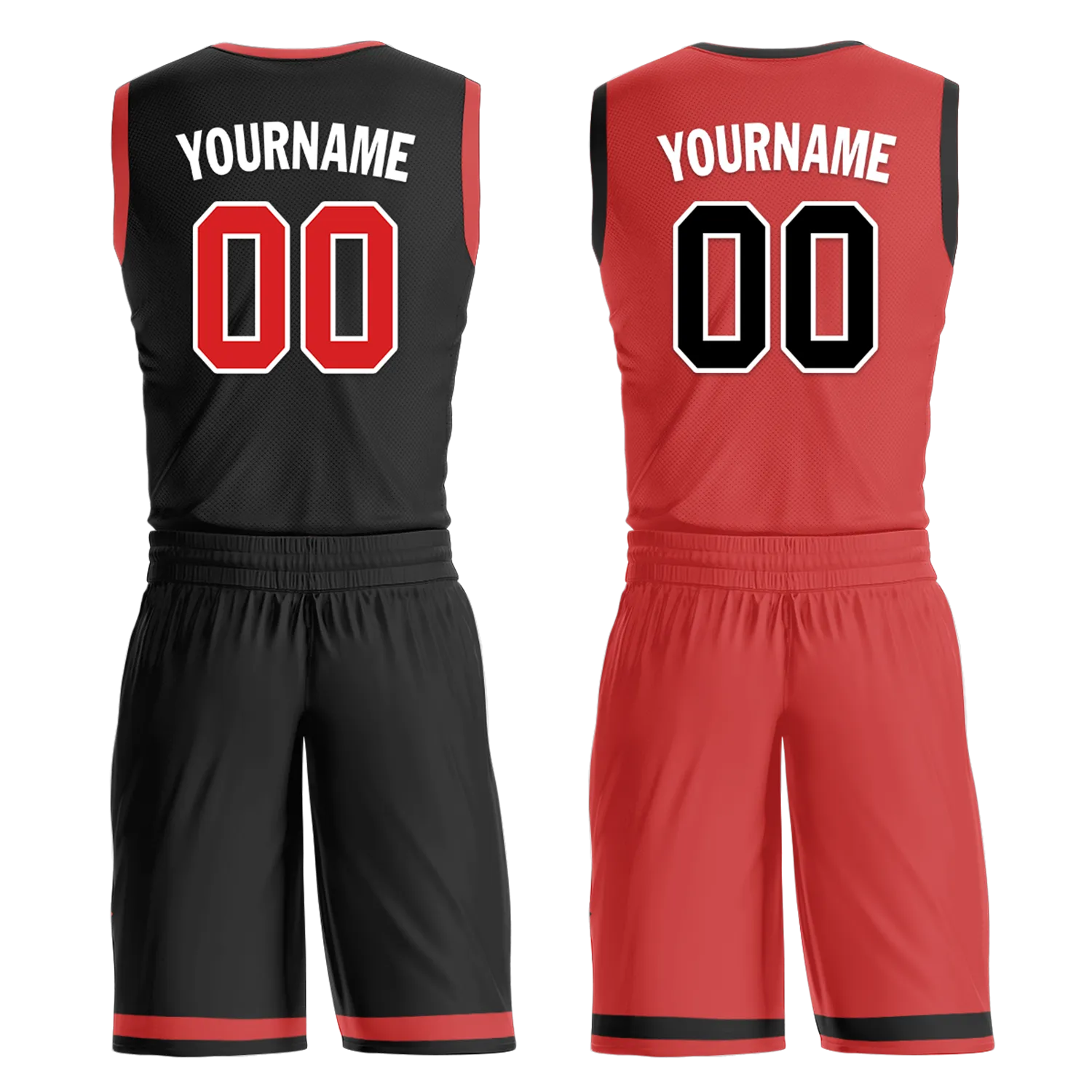 Custom Black White Classic Style Reversible Basketball Uniform Personalized Ordinary BBJR-D017006