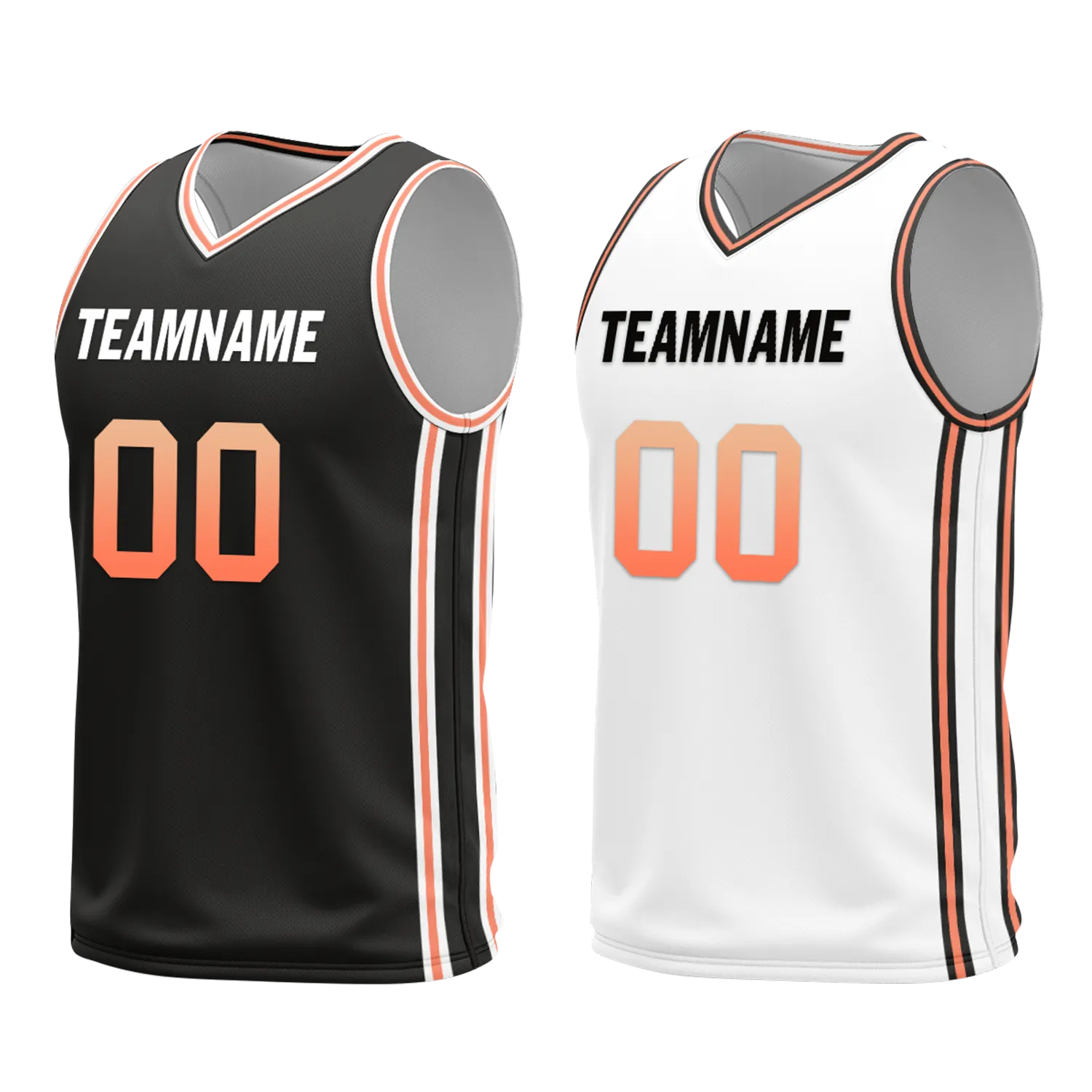 Custom Black White Classic Style Reversible Basketball Uniform Personalized Ordinary BBJR-D017028