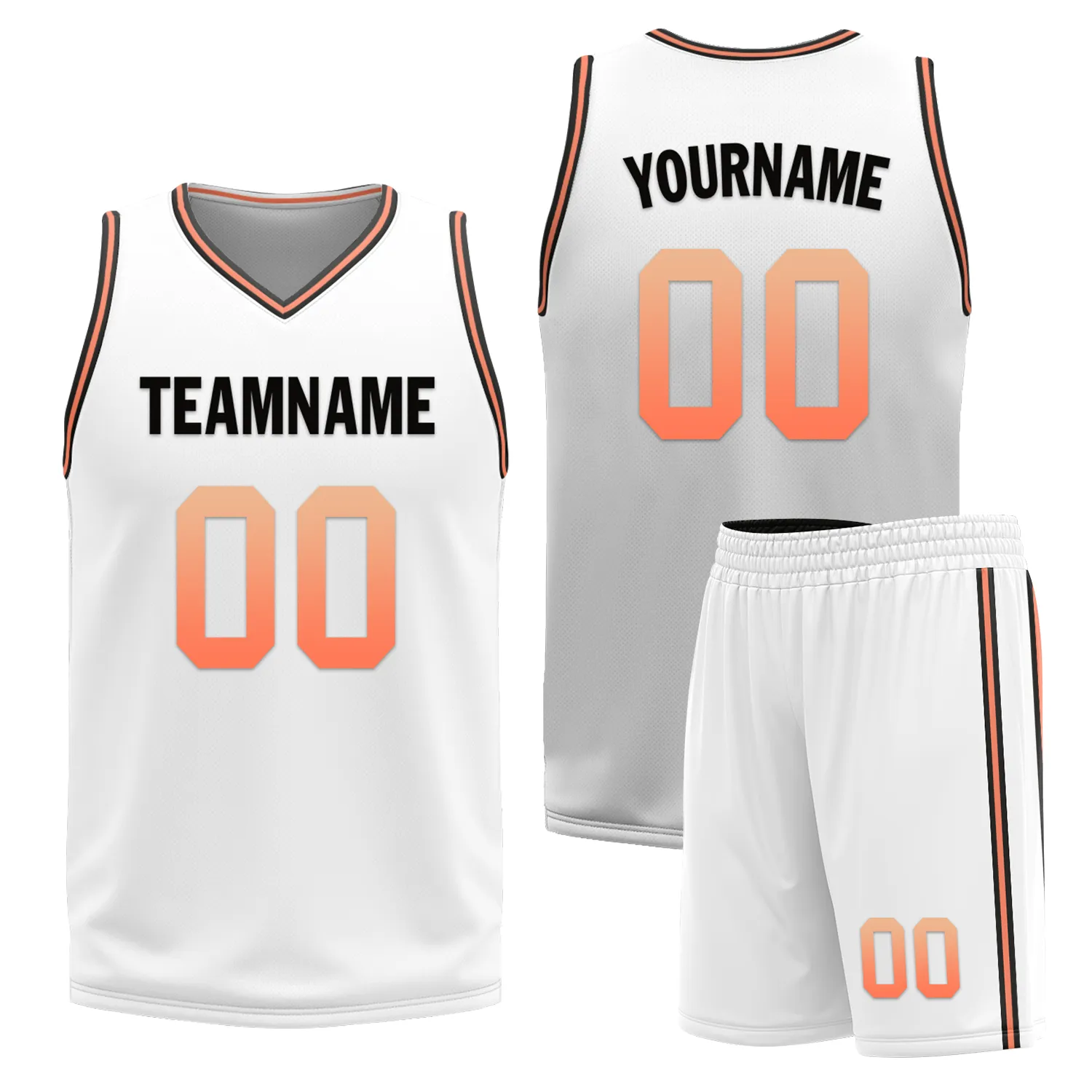 Custom Black White Classic Style Reversible Basketball Uniform Personalized Ordinary BBJR-D017028