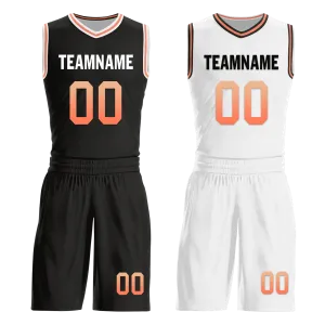 Custom Black White Classic Style Reversible Basketball Uniform Personalized Ordinary BBJR-D017028