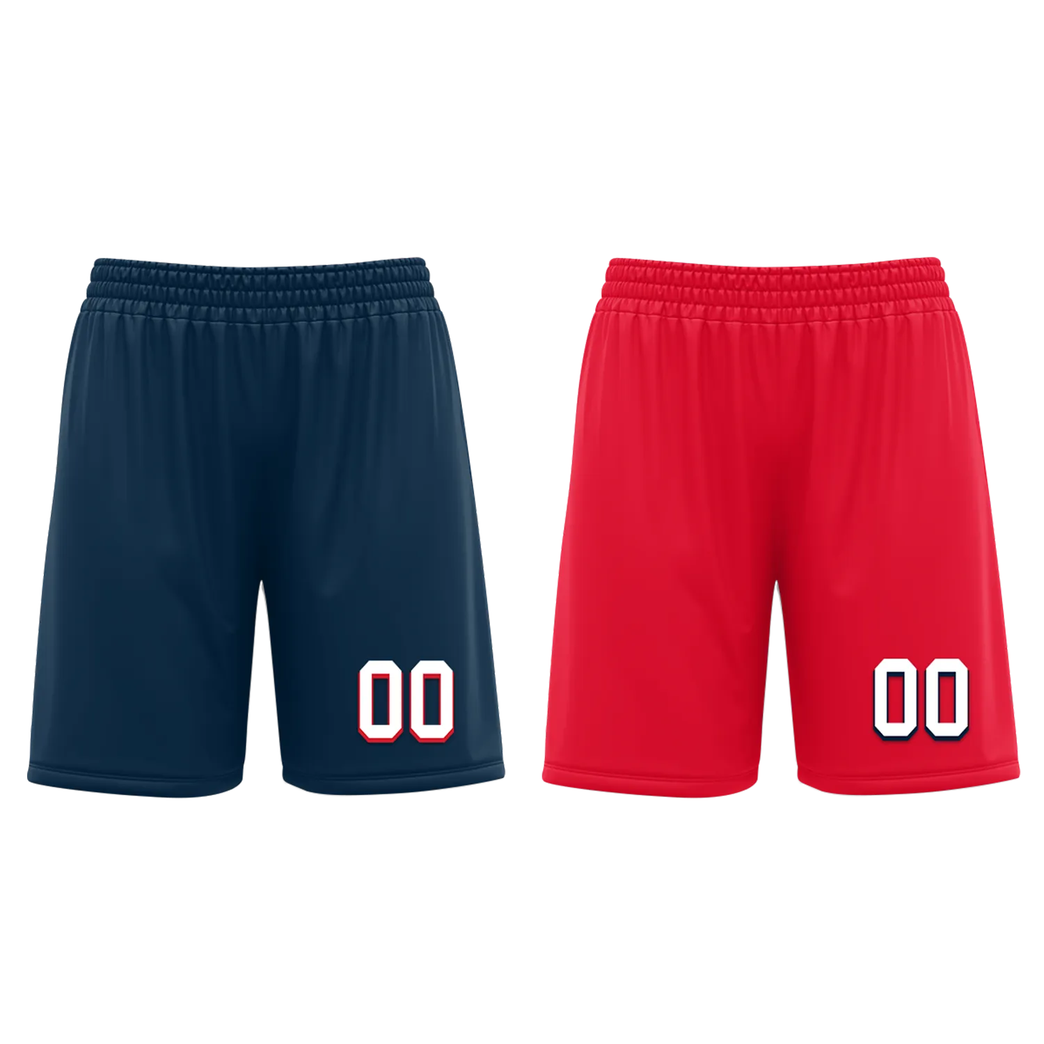 Custom Blue Red Classic Style Reversible Basketball Uniform Personalized BBJR-D017021