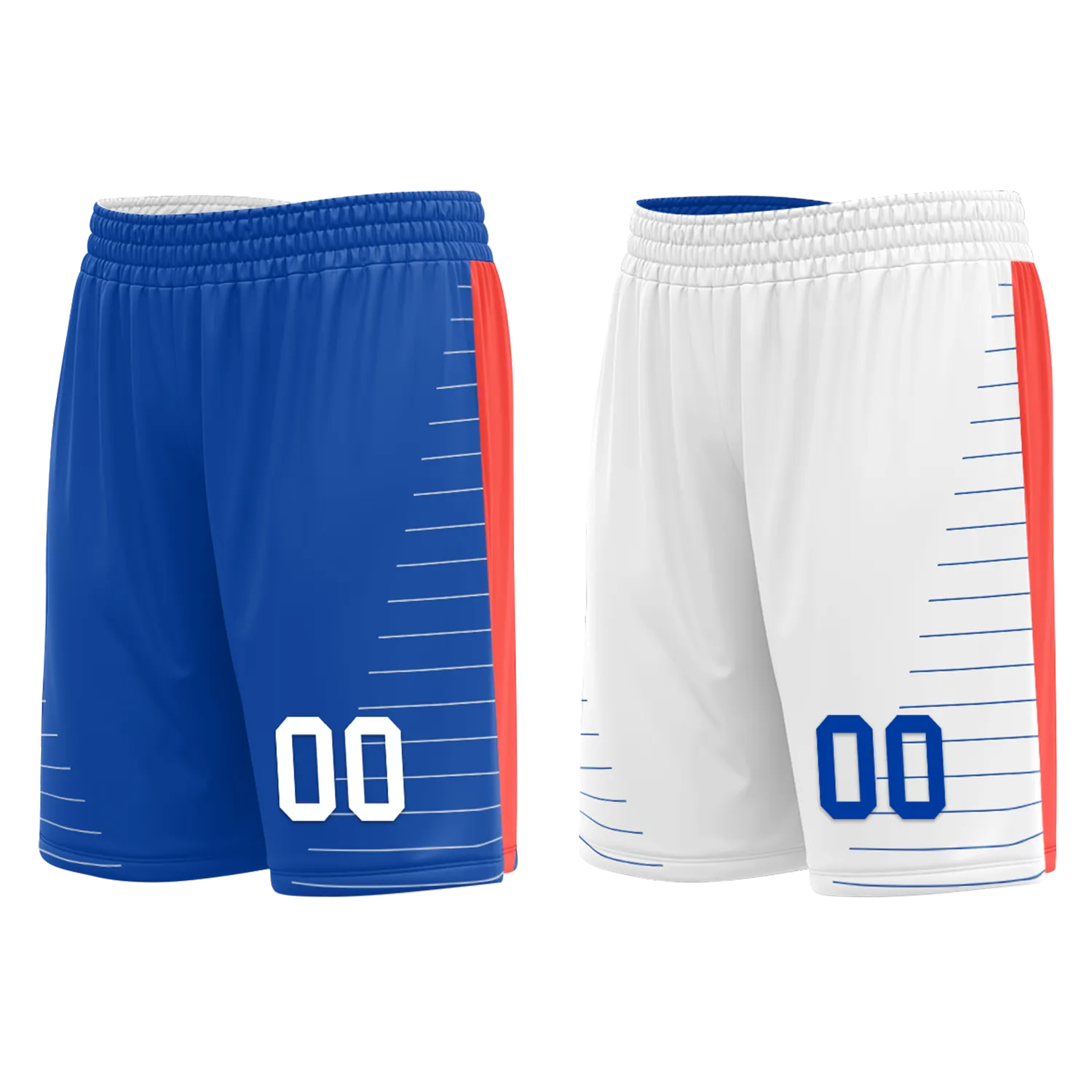 Custom Blue White Classic Style Reversible Basketball Uniform Personalized Ordinary BBJR-D017031