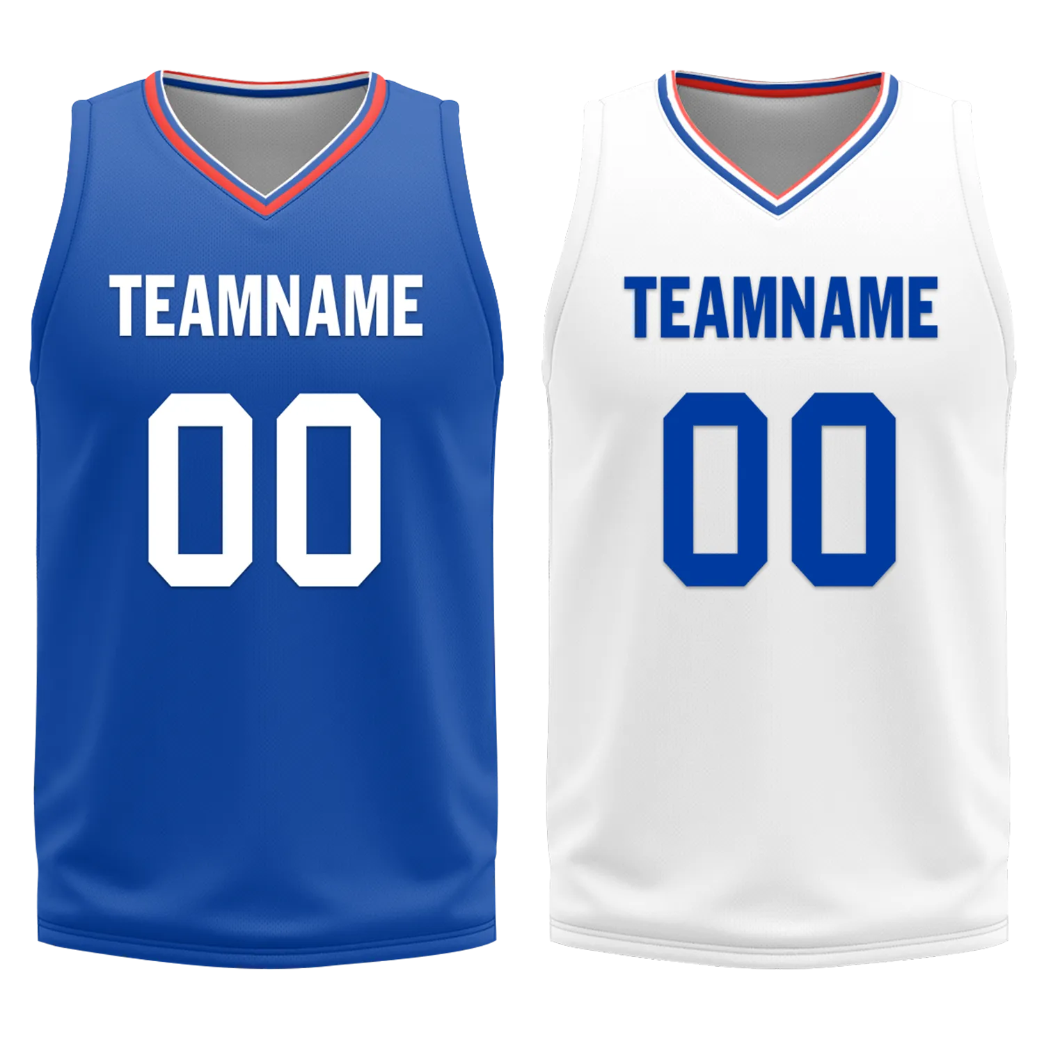 Custom Blue White Classic Style Reversible Basketball Uniform Personalized Ordinary BBJR-D017031