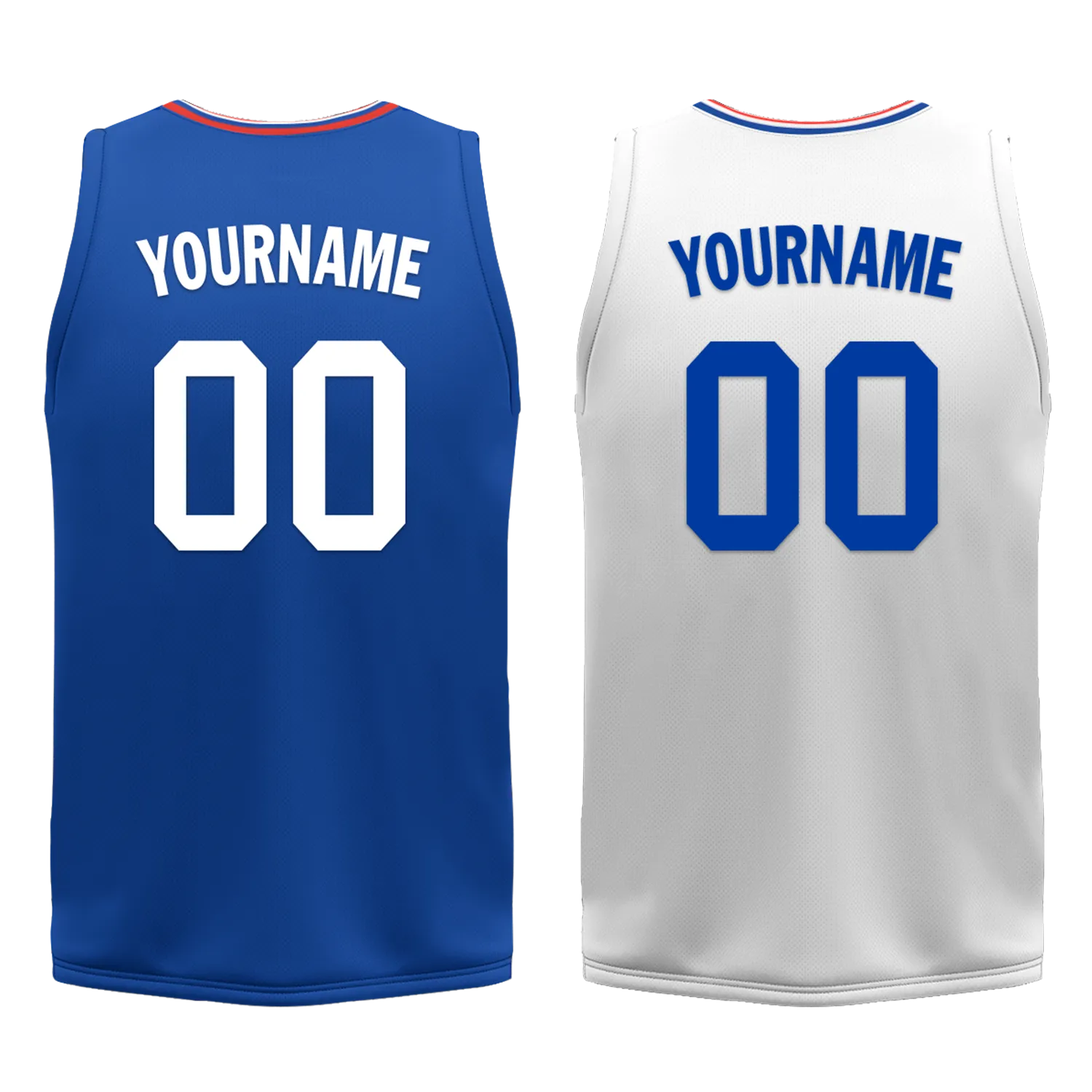 Custom Blue White Classic Style Reversible Basketball Uniform Personalized Ordinary BBJR-D017031