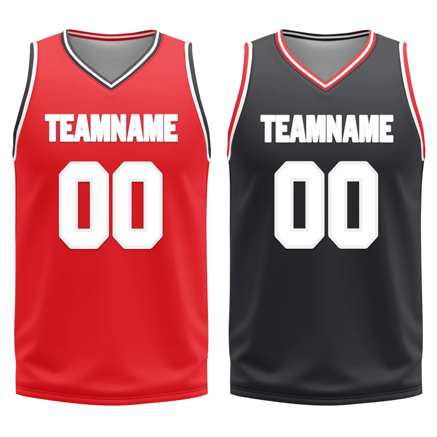 Custom Red Black Classic Style Reversible Basketball Uniform Personalized Ordinary BBJR-D017025