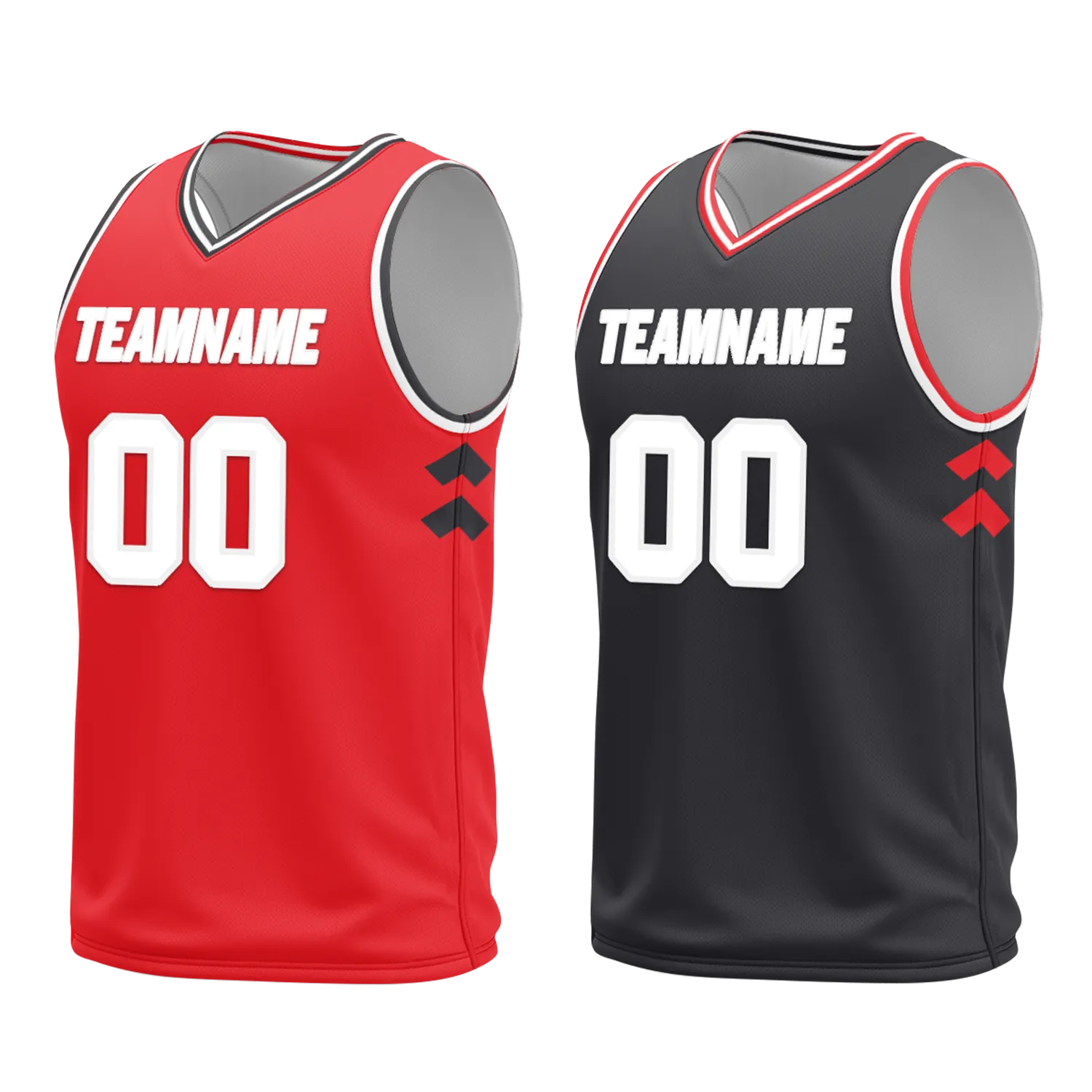 Custom Red Black Classic Style Reversible Basketball Uniform Personalized Ordinary BBJR-D017025