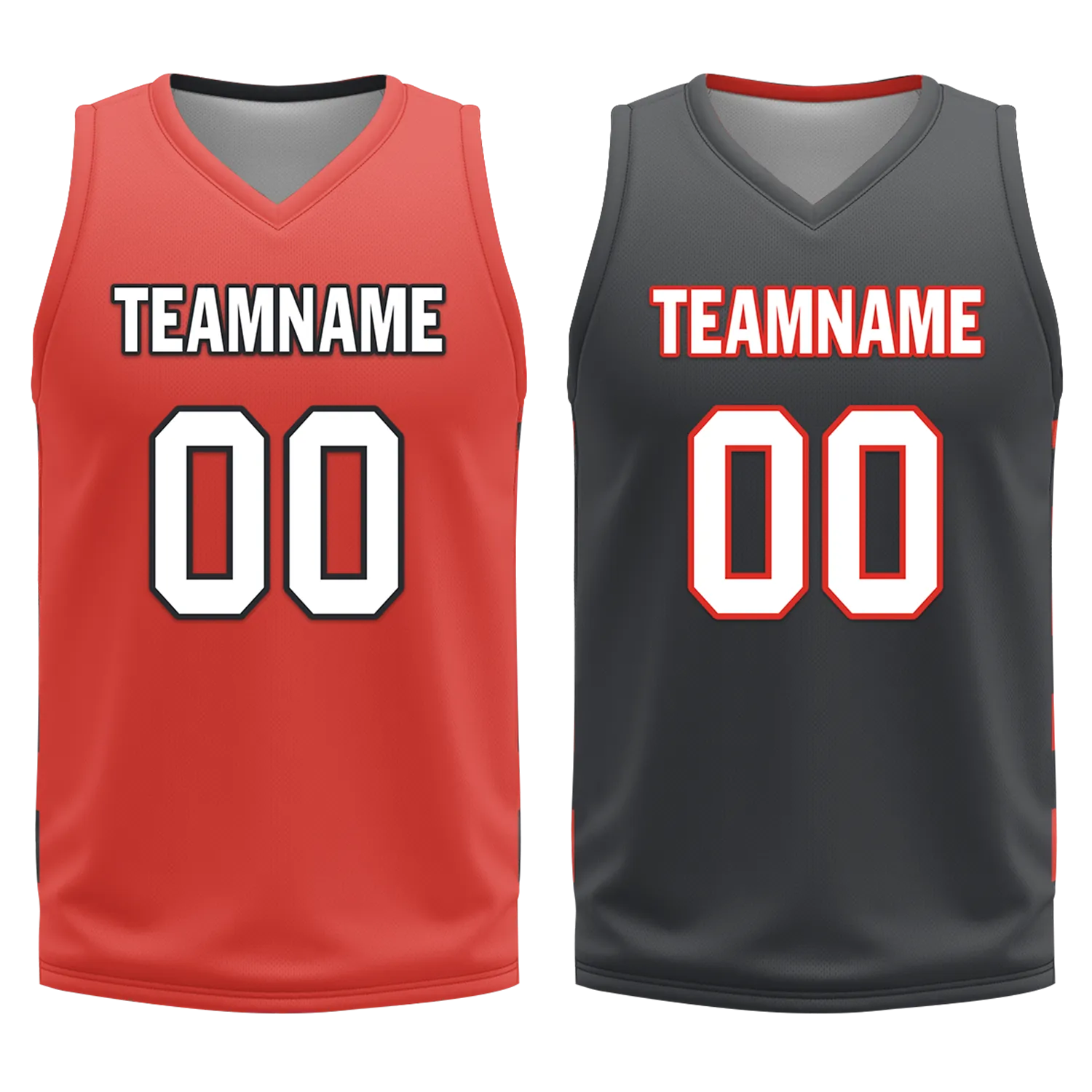 Custom Red Black Classic Style Reversible Basketball Uniform Personalized Ordinary BBJR-D017038