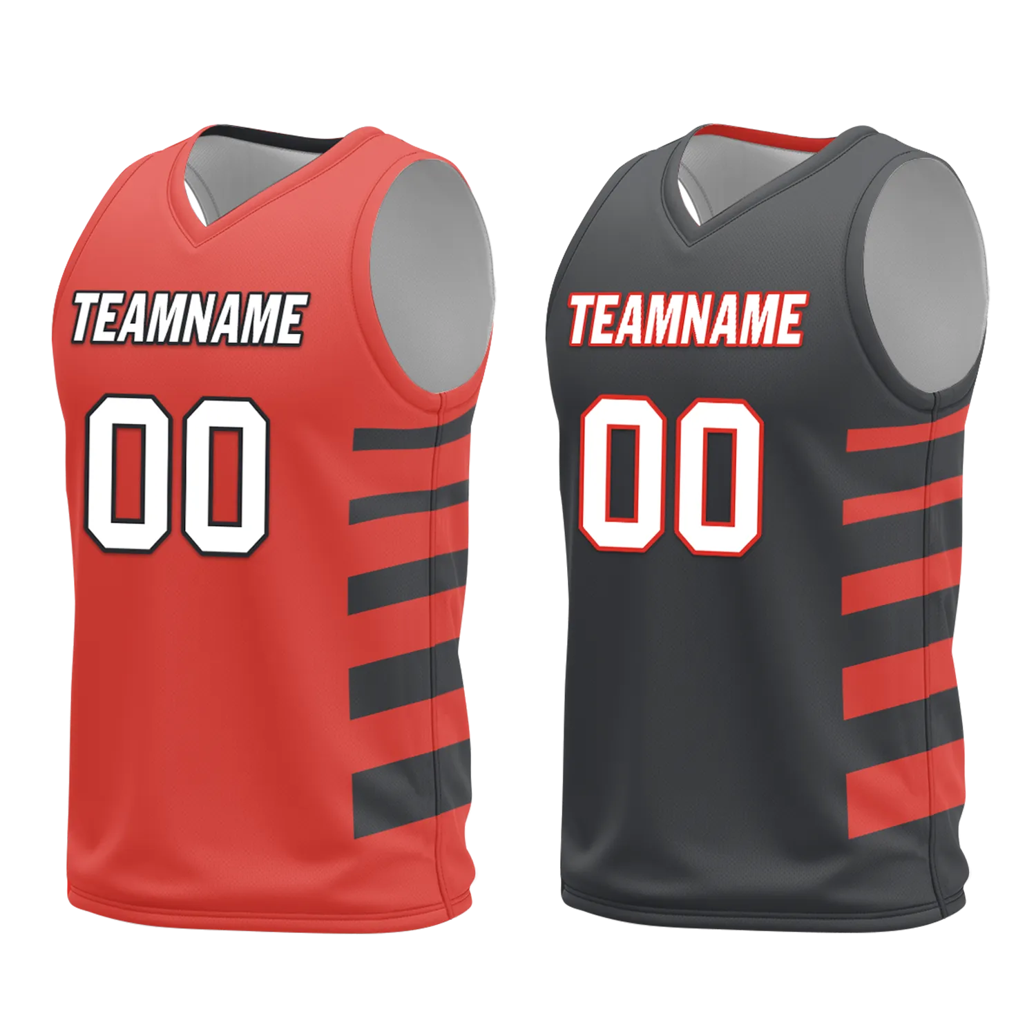 Custom Red Black Classic Style Reversible Basketball Uniform Personalized Ordinary BBJR-D017038