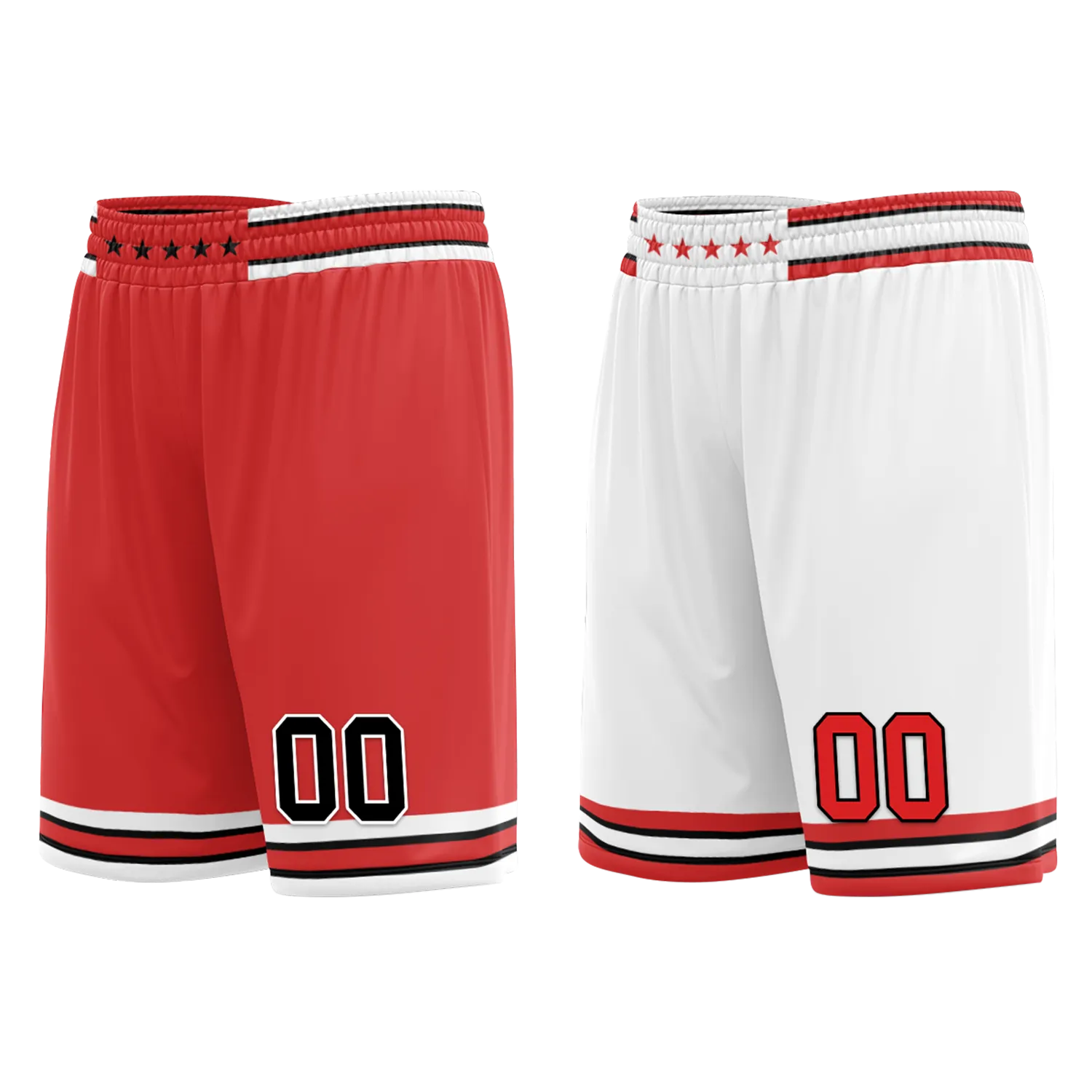 Custom Red White Classic Style Reversible Basketball Uniform Personalized BBJR-D017005