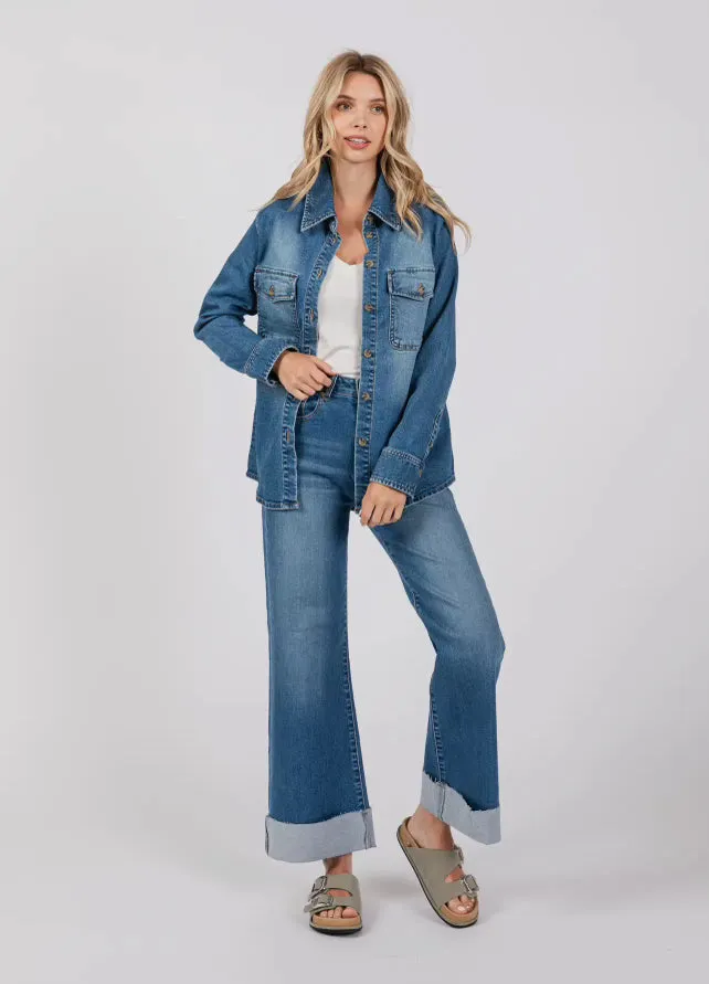 Darcy Denim Jacket with front pockets by L.T.J.