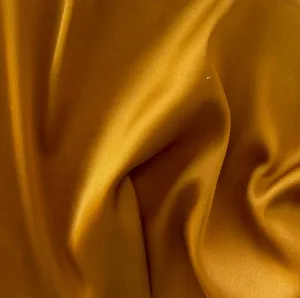 Deep Saffron Stretch Silk Satin Charmeuse (Made in Italy)