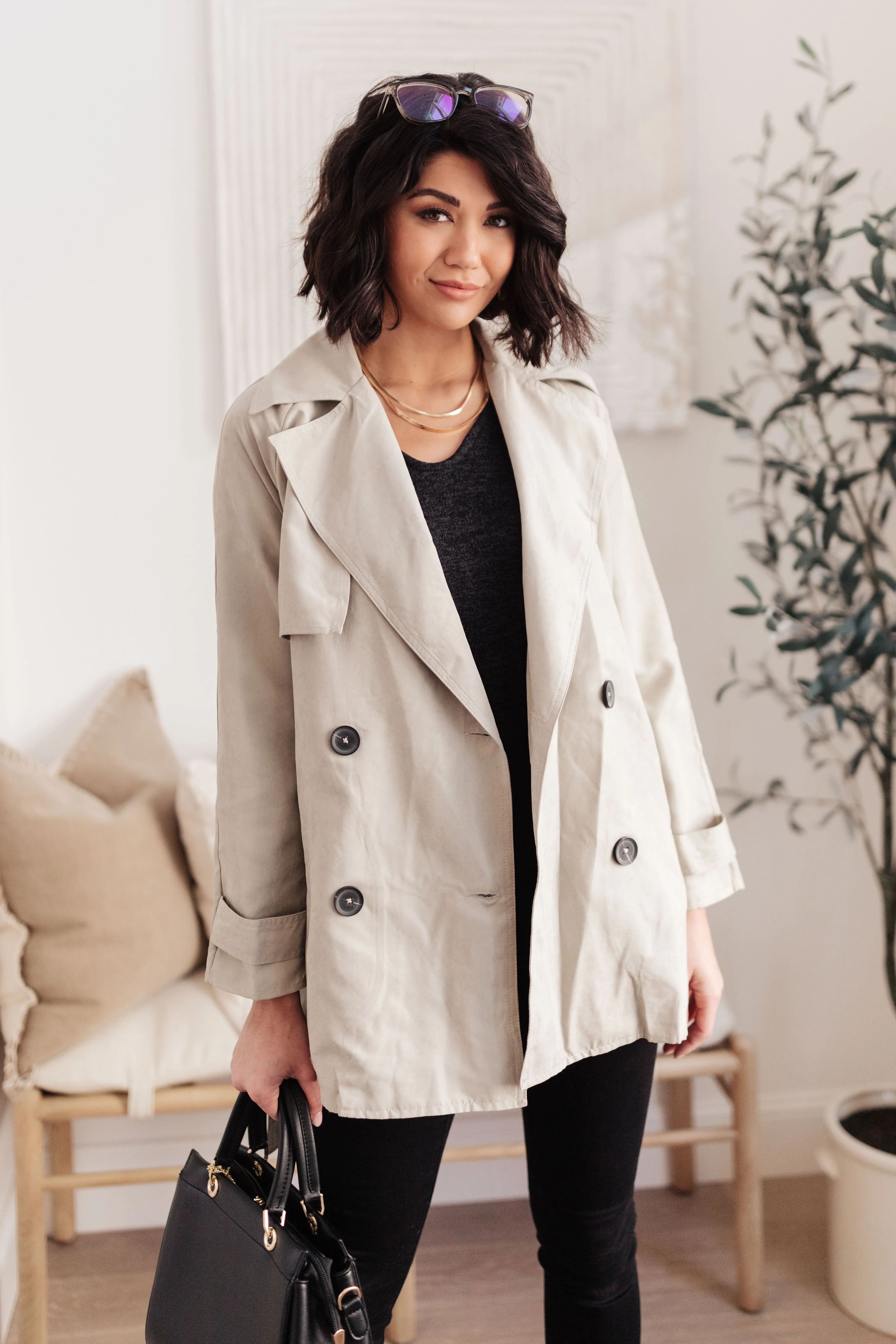 Double Agent Short Trench Coat