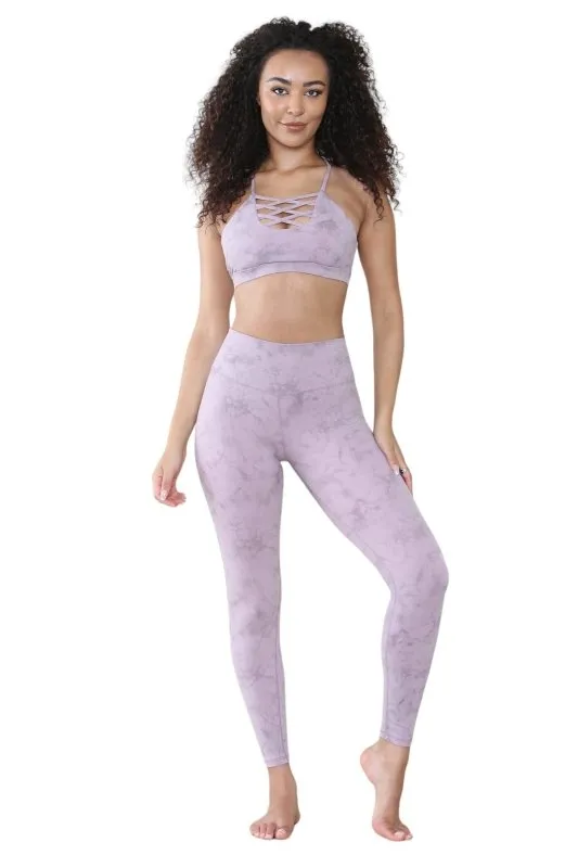 Elaina Fashion Women’s 2 Piece Tie Dye Seamless Workout Suit Criss Cross Sports Padded Sleeveless Bra with High Waist Ruched Butt Leggings Set Tracksuit Gym Yoga Loungewear