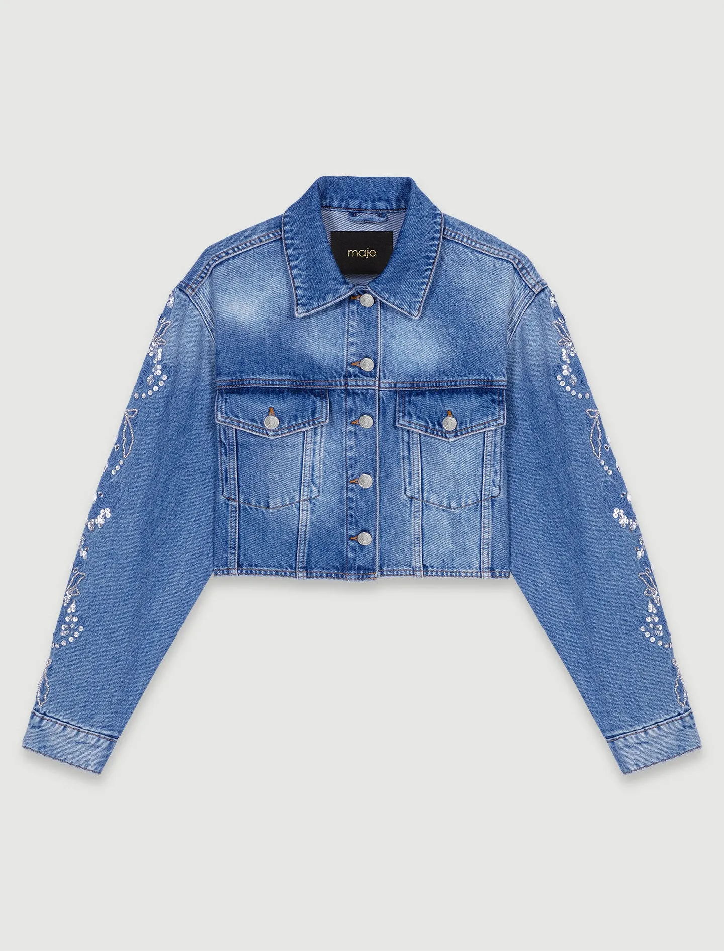 Embroidered denim jacket