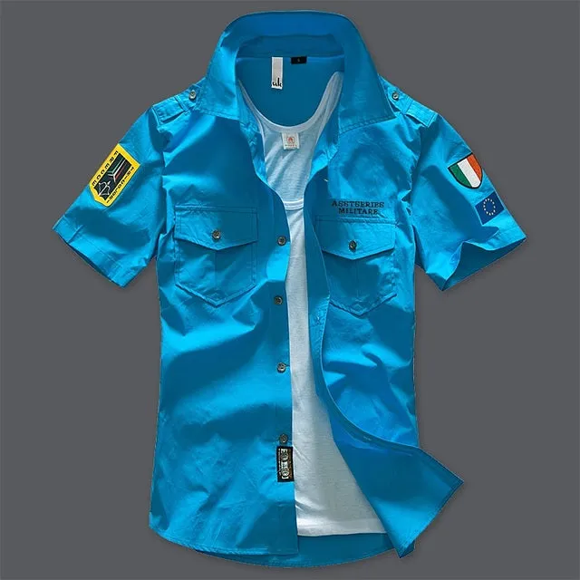 Embroidery Air Force Shirt