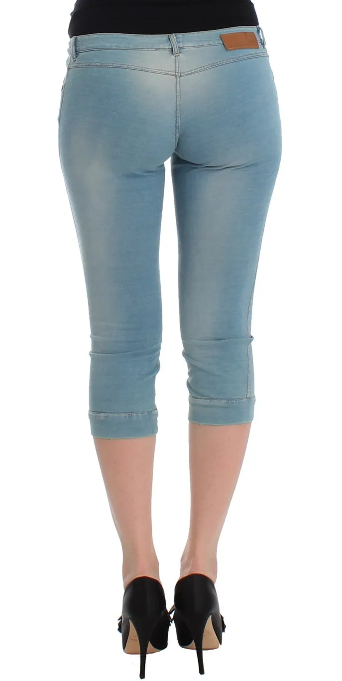 Ermanno Scervino Elegant Light Blue Capri Jeans