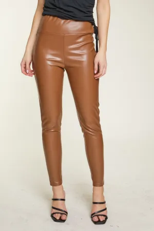 Faux Leather Capri Leggings