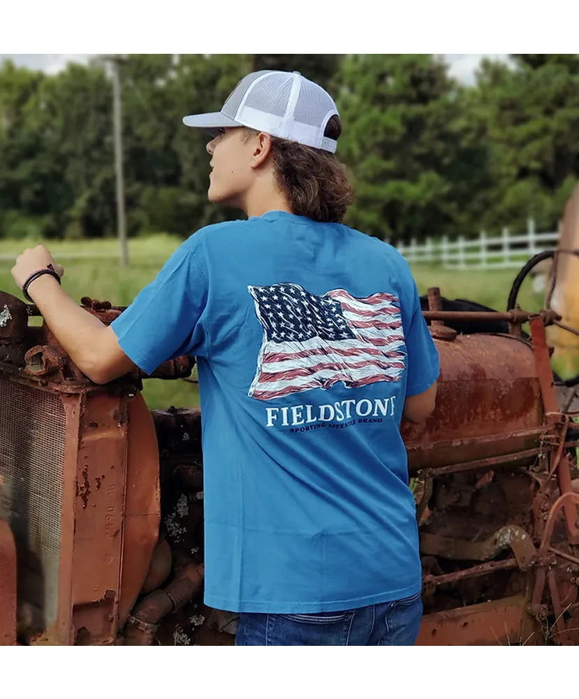 Fieldstone - Distressed Flag Tee