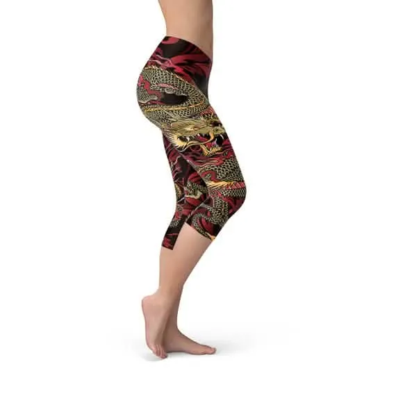 Fierce Dragon Empowerment Women's Capri Leggings