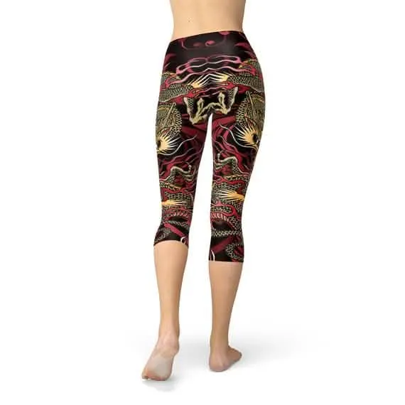 Fierce Dragon Empowerment Women's Capri Leggings